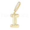 Brass Micro Pave Clear Cubic Zirconia Pendants KK-M289-01I-G-1