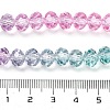 Transparent Painted Glass Beads Strands X1-DGLA-A034-T6mm-A10-3