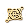 201 Stainless Steel Hollow Witch Knot Connector Charms STAS-V014-02G-2