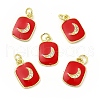 Brass Micro Pave Cubic Zirconia Pendants KK-E068-VB440-2-2
