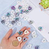 SUNNYCLUE 50Pcs 2 Colors Plating Acrylic Beads MACR-SC0001-59B-3