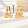Stylish Textured Trapezoid Stainless Steel Stud Earrings KV0782-3