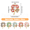 HOBBIESAY 30Pcs 5 Colors Alloy Enamel Pendants ENAM-HY0001-16-2