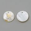 Freshwater Shell Pendants X-SHEL-Q010-008G-2