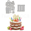 Birthday Cake Topper Theme Carbon Steel Cutting Dies Stencils DIY-WH0309-1509-1