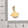 Eye 304 Stainless Steel Rhinestone Pendant Decorations STAS-H202-19G-3