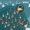 Christmas Theme Alloy Enamel Pendant Decorations HJEW-FG00002-4