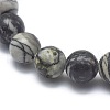 Natural Netstone Bead Stretch Bracelets X-BJEW-K212-A-021-3