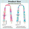 WADORN 2Pcs 2 Style Polyester & Nylon Adjustable Webbing Bag Straps FIND-WR0010-18-2