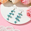 Synthetic Turquoise Dangle Earrings for Women EJEW-TA00553-03-2