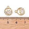 Brass Micro Pave Cubic Zirconia Charms KK-A259-27G-01-3