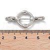 Brass Micro Pave Clear Cubic Zirconia Fold Over Clasps KK-K361-02P-5