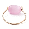 Drum Natural Selenite Finger Rings RJEW-JR00797-5
