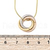 304 Stainless Steel Triple Circles Pendant Necklaces for Women NJEW-Z044-14M-5