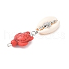 Natural Mixed Cowrie Shell Pendants PALLOY-JF03861-4