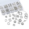 100Pcs 10 Styles Tibetan Style Alloy Bead Frames TIBEB-YW0001-27-3