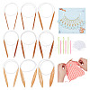  9Pcs Bamboo Circular Knitting Needles DIY-NB0010-86-1