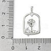 Brass Micro Pave Cubic Zirconia Pendants KK-Z078-16P-3