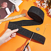 BENECREAT 8 Yards Polyester Non Slip Knitted Elastic Cord SRIB-BC0001-25-3