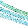Transparent Painted Glass Beads Strands X1-DGLA-A034-T3mm-A17-4