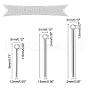 DICOSMETIC 150Pcs 3 Style 304 Stainless Steel Pendants STAS-DC0001-12-5