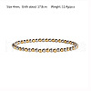 Hip-pop Style Waterproof Stainless Steel Beads Stretch Bracelets for Women Men CT0530-1-1