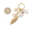 Ocean Style Natural Shell with Synthetic Turquoise Keychains KEYC-JKC01231-5
