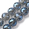 Transparent Electroplate Glass Beads Strands EGLA-N002-34G-F04-1