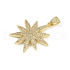 Brass Micro Pave Cubic Zirconia Pendants KK-M322-47A-G-2