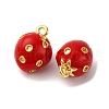 Brass Enamel Charms KK-I276-27G-02-2