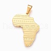 304 Stainless Steel Pendants STAS-F168-43G-1