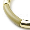 Acrylic Curved Tube Beaded Stretch Bracelet for Women BJEW-JB08439-08-4