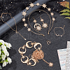 ANATTASOUL Moon & Star & Sun Rhinestone Jewelry Set SJEW-AN0001-53-7