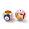 Real 18K Gold Plated Brass European Beads KK-A155-28G-A-3
