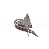 Heart with Butterfly Alloy Claw Hair Clips PW-WG65B65-04-2