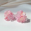 Flower Glass Plastic Stud Earrings FS-WG119A6-01-1