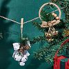 Gorgecraft 2Pcs 2 Styles Christmas Bell Pendant Decorations HJEW-GF0001-34-7