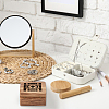 Hollow Wood Medal Storage Magnetic Boxes CON-WH0088-93C-01-7