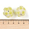 Handmade Luminous Polymer Clay Rhinestone Beads CLAY-H003-07-5