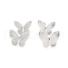 999 Fine Silver Butterfly Cartilage Earrings EJEW-P296-13S-1
