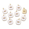 Brass Micro Pave Clear Cubic Zirconia Pendants ZIRC-Z008-12G-2