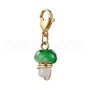 Copper Wire Wrapped Mushroom Handmade Lampwork Pendant Decorations HJEW-JM03115-4