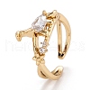 Brass Micro Pave Cubic Zirconia Cuff Rings RJEW-I077-22G-3