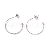 Non-Tarnish 304 Stainless Steel C-shape Stud Earrings STAS-P302-09P-1