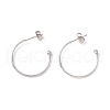 304 Stainless Steel C-shape Stud Earrings STAS-P302-09P-1