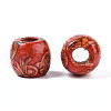 Printed Natural Wood Beads WOOD-N018-07A-2