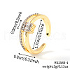 Brass Micro Pave Clear Cubic Zirconia Cuff Rings RC6141-3-3