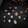 DELORIGIN 48Pcs 12 Styles Tibetan Style Alloy Beads FIND-DR0001-22-3