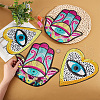  4Pcs 2 Style Evil Eye Sequin Iron on/Sew on Patches PATC-NB0001-02-3