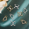 HOBBIESAY 8Pcs 4 Style Brass Crystal Rhinestone Shoe Decoration FIND-HY0003-22-4